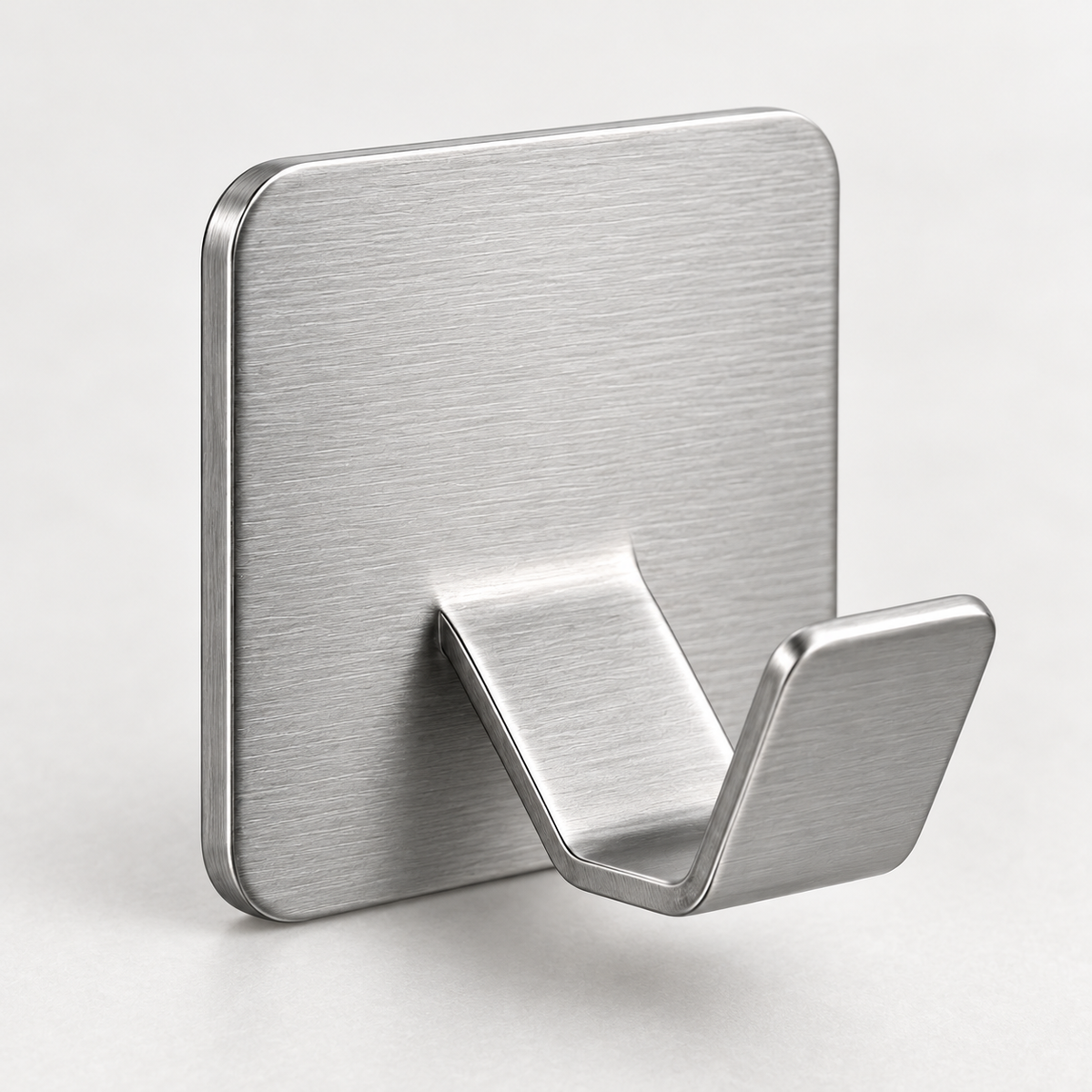 Close view of the brushed silver finish on the HF-RH06 hook