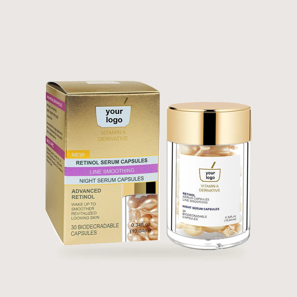 Cross-border, all-English-language retinol facial serum oem Squalane single-use skincare oil Collagen Serum (Single-Use Ampoules)